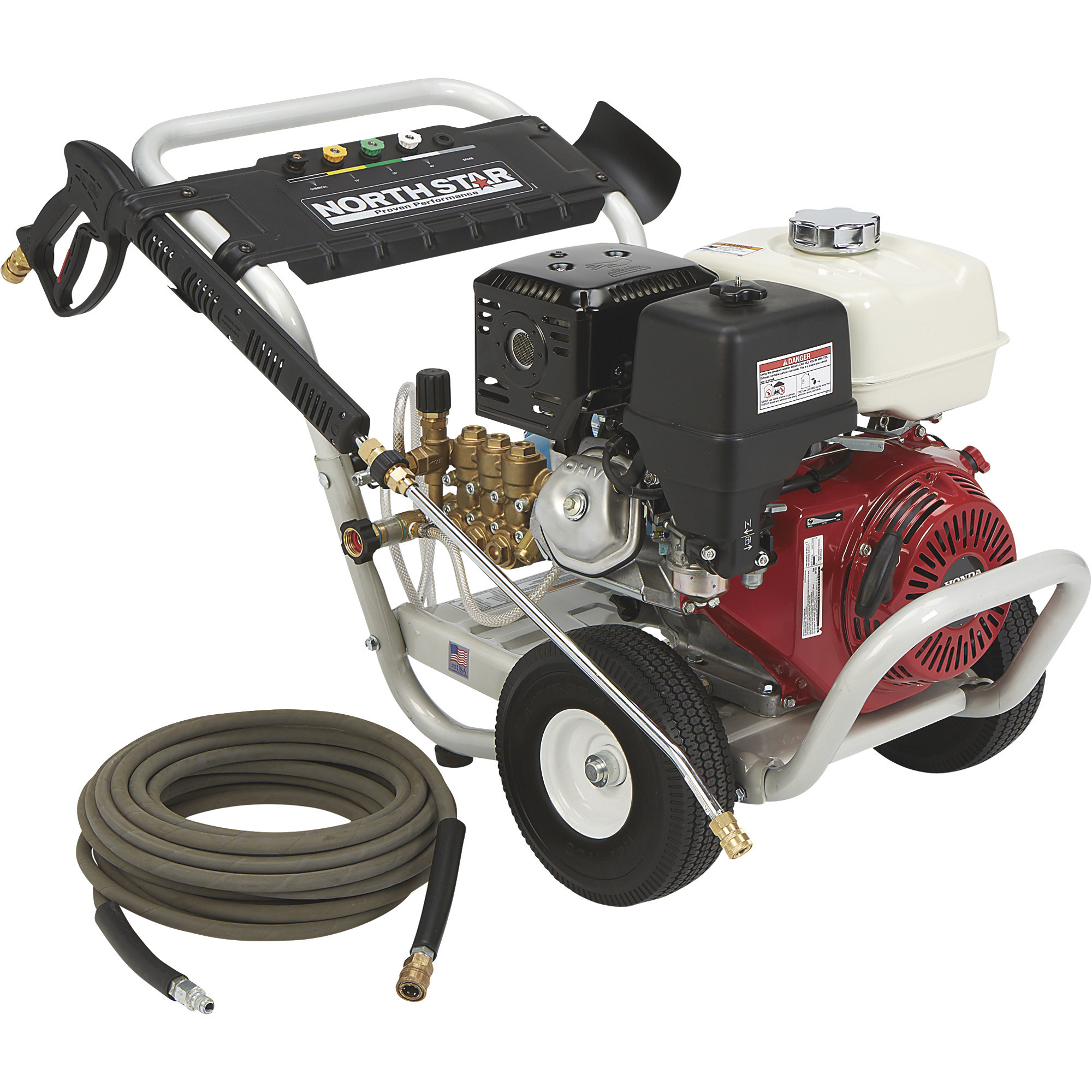 NorthStar Gas Cold Water Pressure Washer, 4200 PSI, 3.5 GPM, Honda Engine, Aircraft-Grade Aluminum Frame